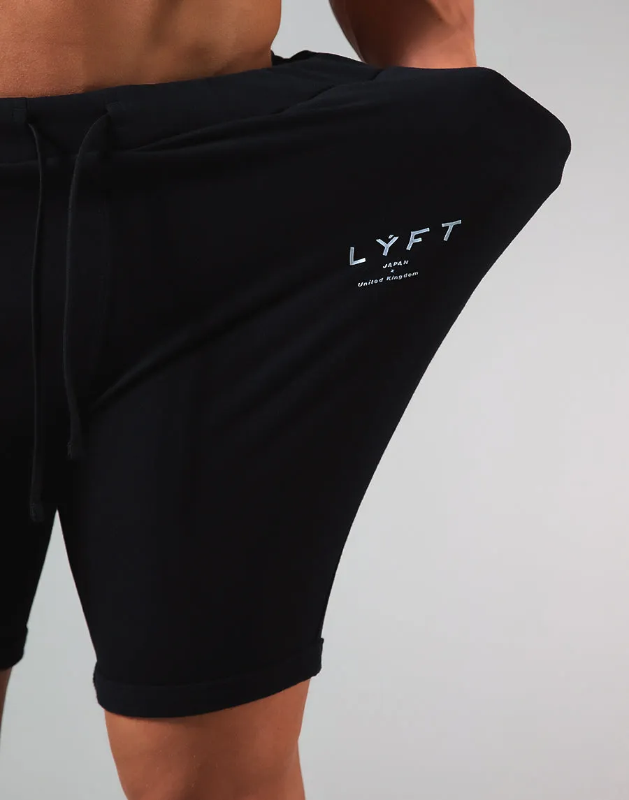 2Way Stretch Sweat Shorts - Black