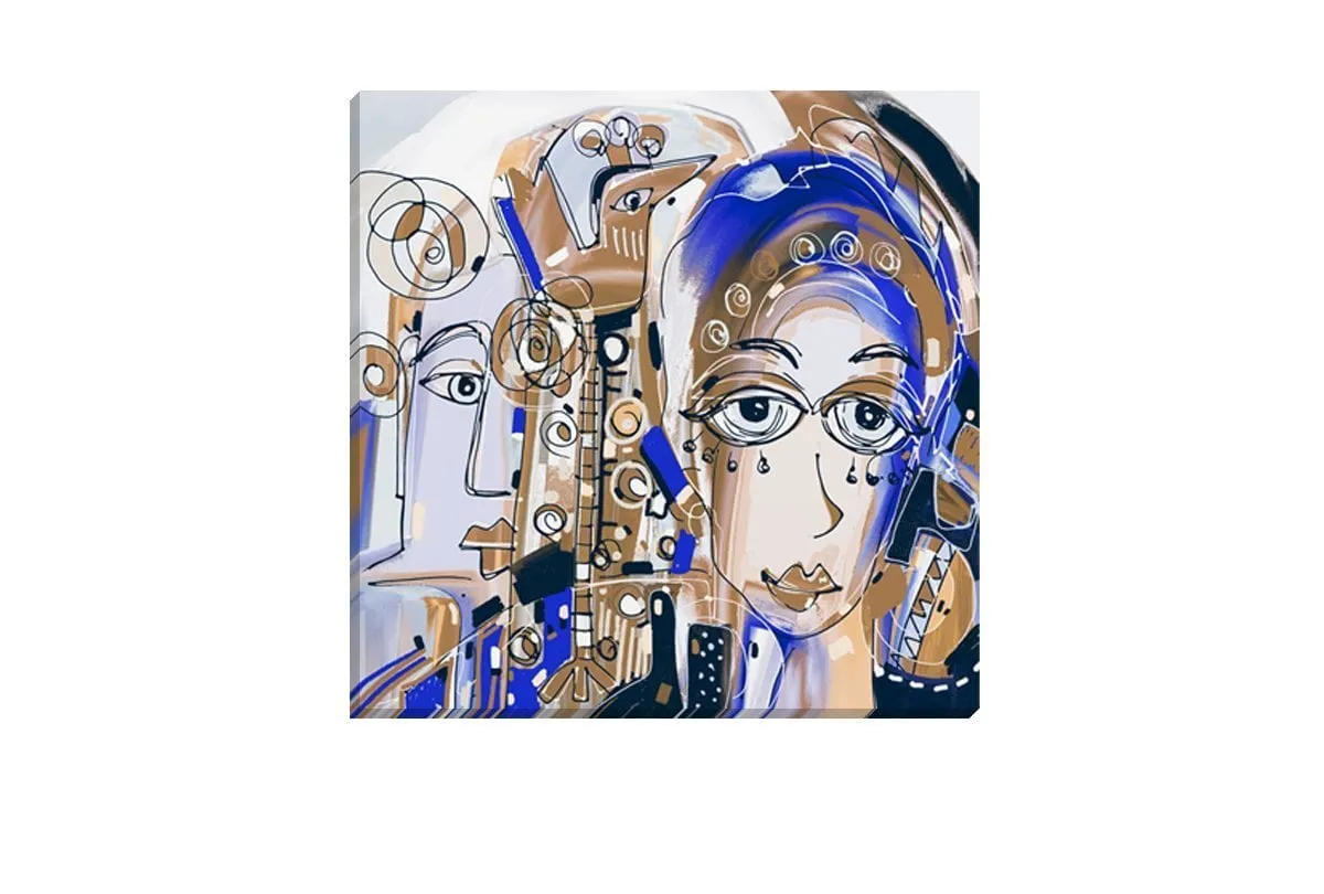 Abstract Lady | Canvas Wall Art Print