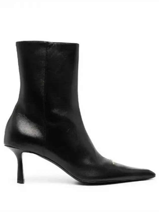 Alexanderwang VIOLA 65 Logo Toe Leather Ankle Boots Heel 270876