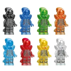 Aliens Xenomorph Transparent Lego-Compatible Minifigures