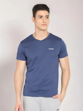 Amero V Neck Half Sleeve Solid Regular fit Polyester T-shirt for Men Comfortable Breathable Fabric Stretchable for Everyday Use Ideal for Yoga Training Gym Running or Performance