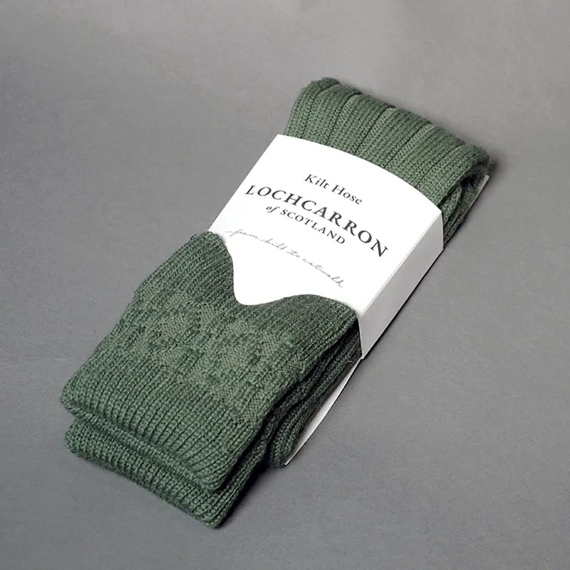 Ancient Green Kilt Hose by Lochcarron