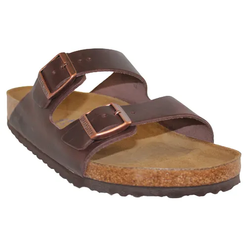 Birkenstock Mens Sandals - Arizona Oiled Leather  - Brown