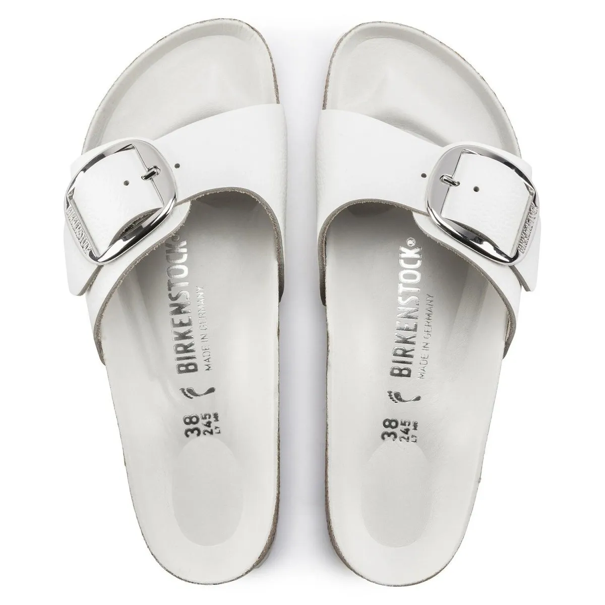 Birkenstock Women's Madrid Big Buckle White Leather