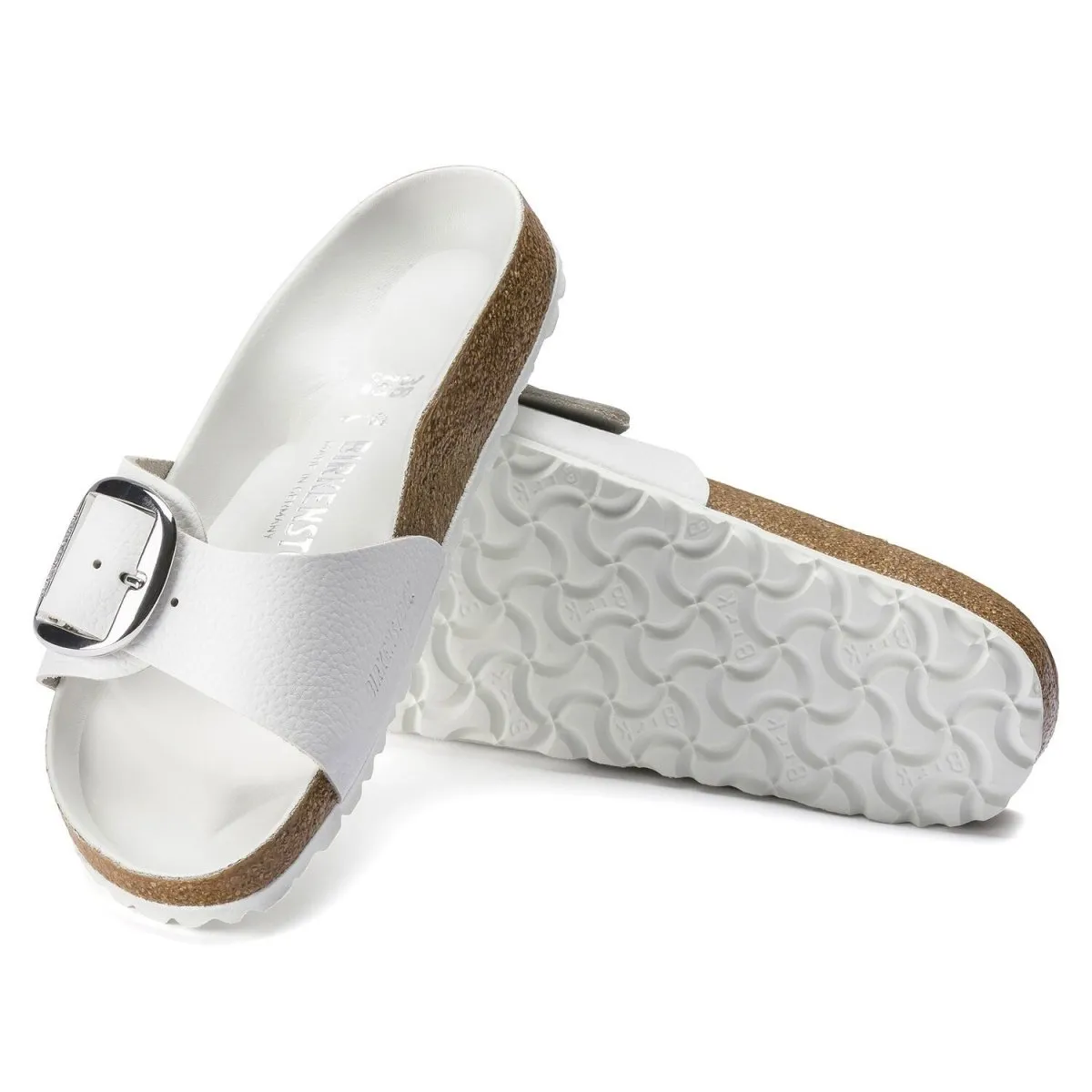 Birkenstock Women's Madrid Big Buckle White Leather