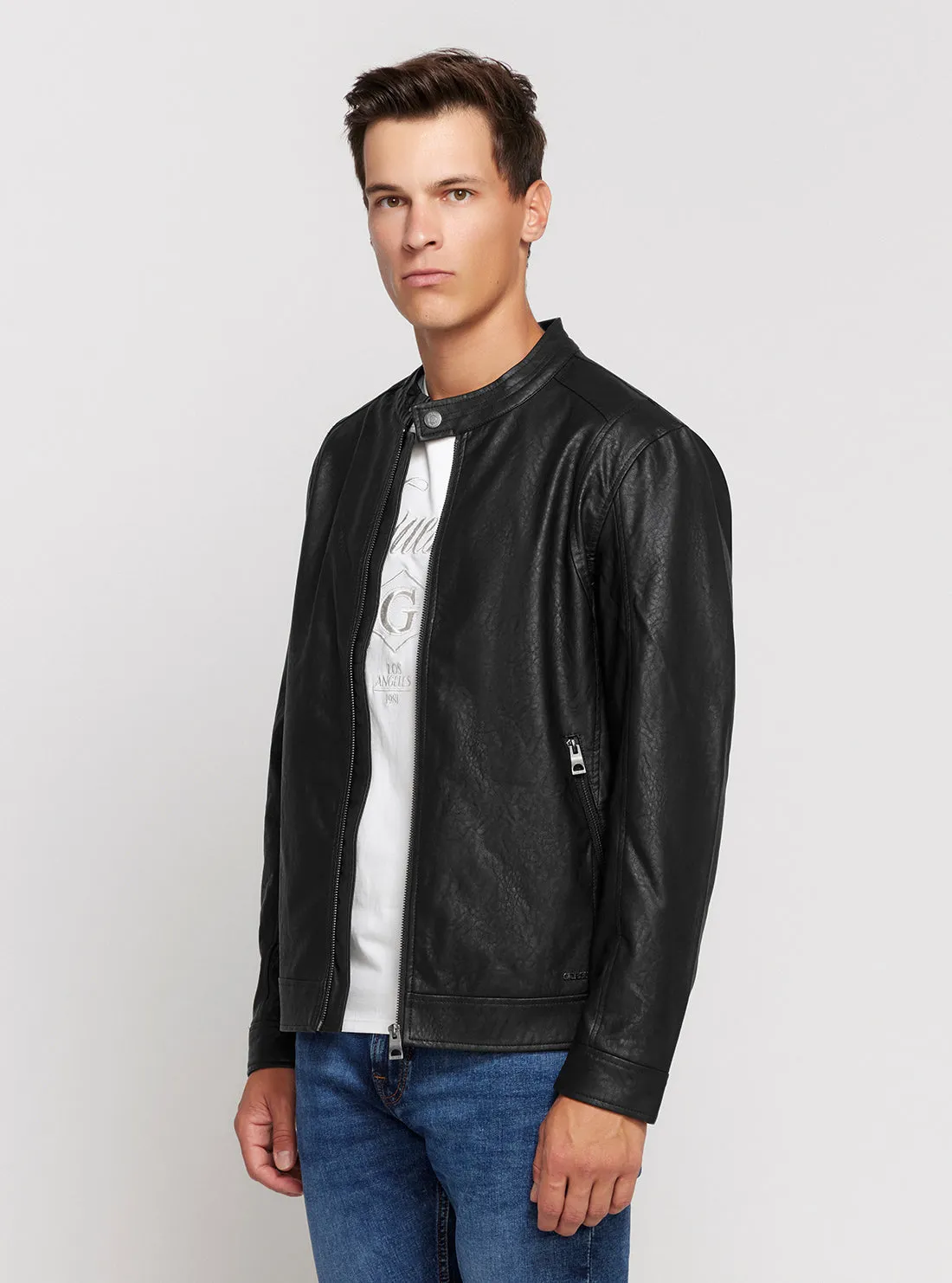 Black Motorcycle Biker Jacket