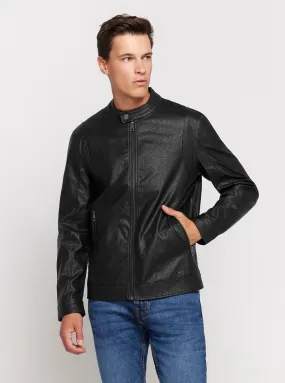 Black Motorcycle Biker Jacket