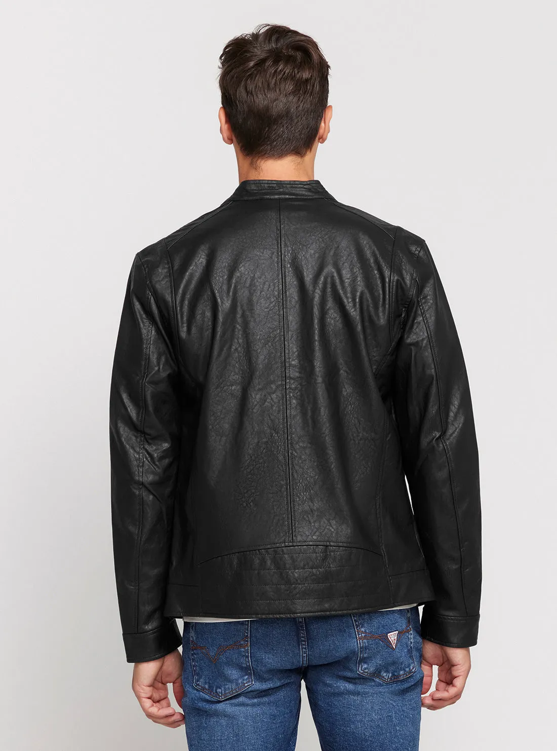 Black Motorcycle Biker Jacket