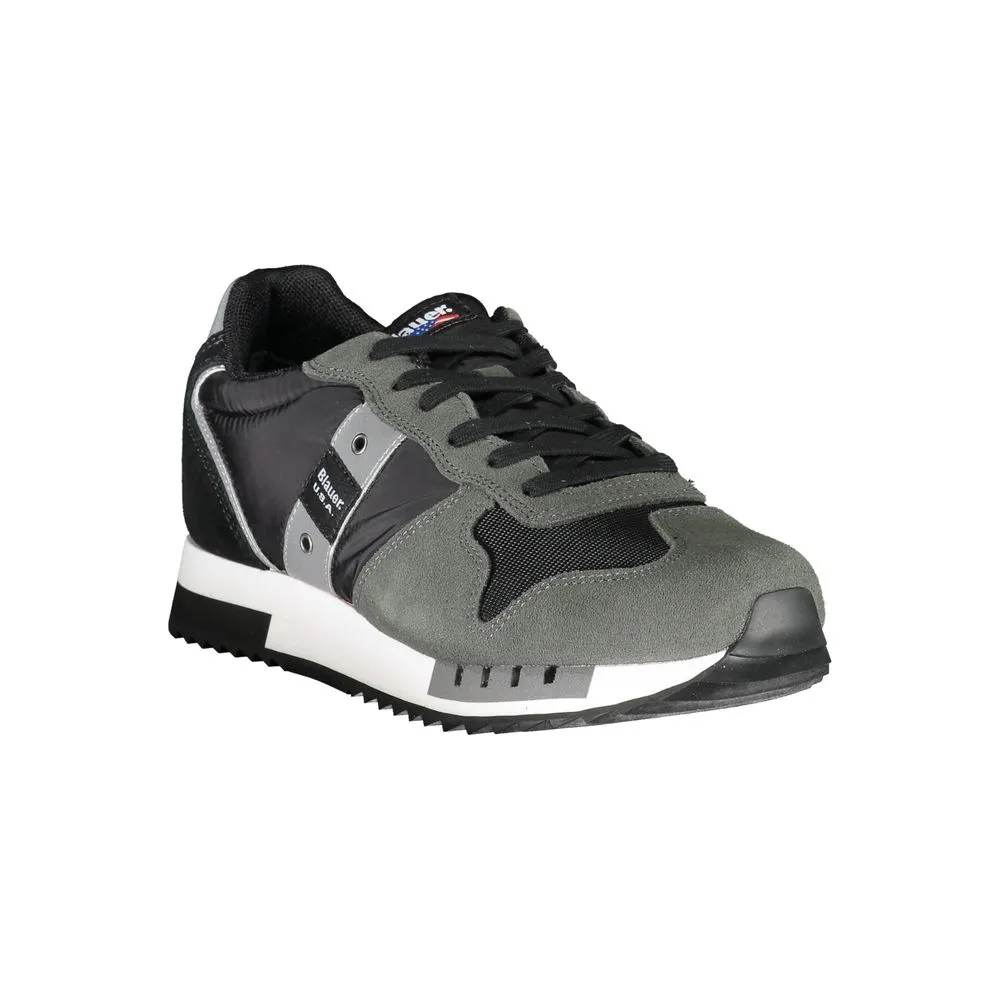 Blauer Classic Black Lace-Up Sport Men's Sneakers