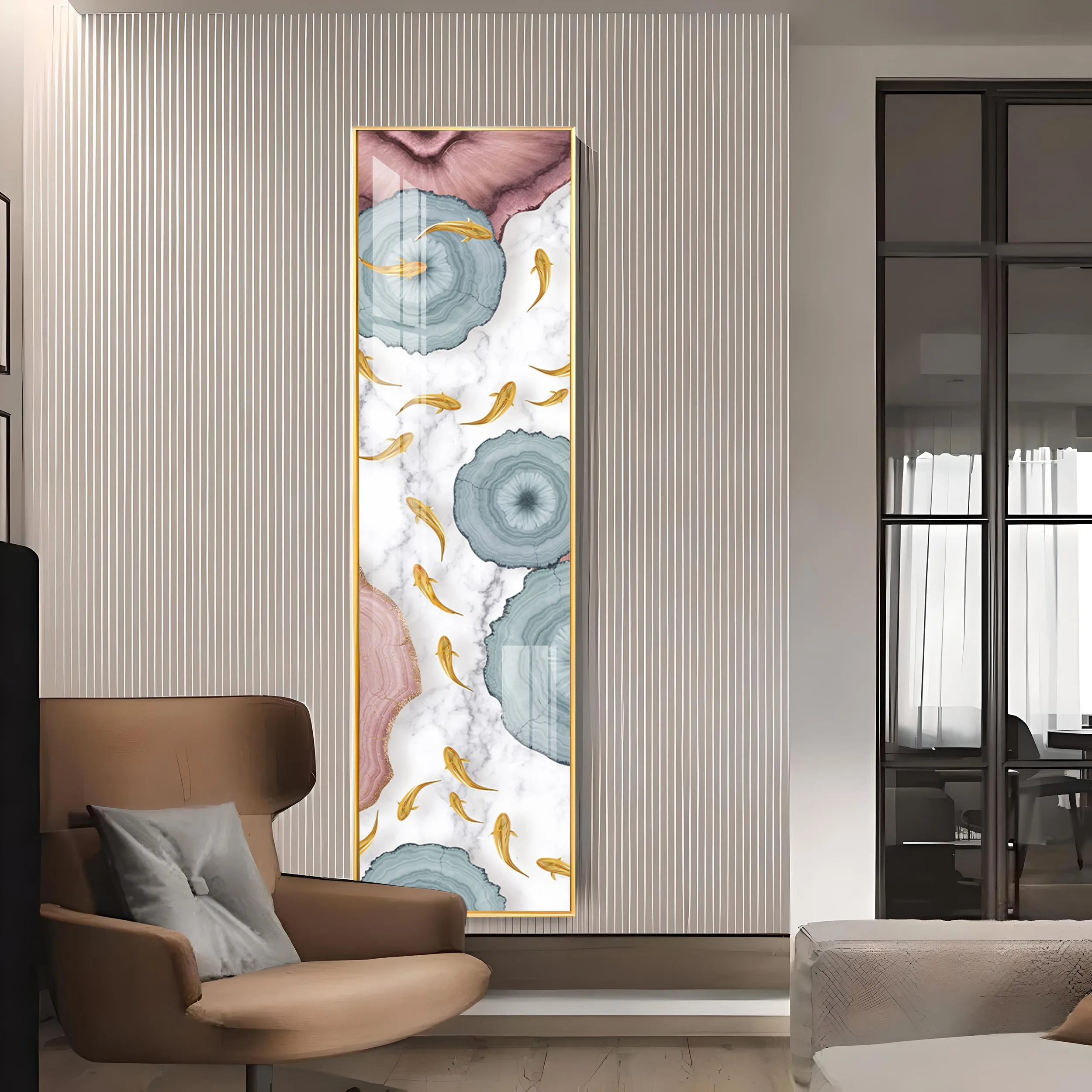 Chinese Patterns Premium Acrylic Vertical Wall Art