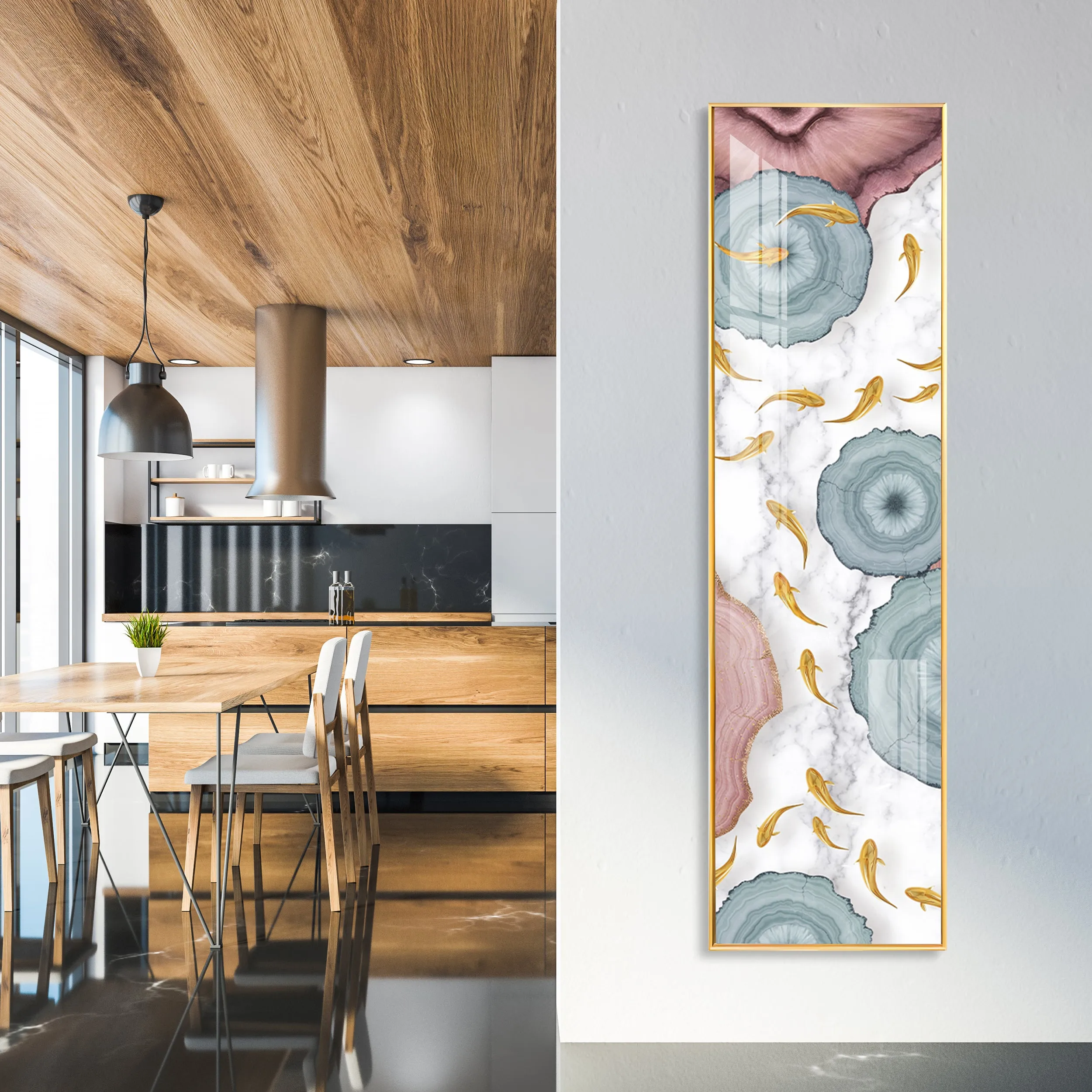 Chinese Patterns Premium Acrylic Vertical Wall Art