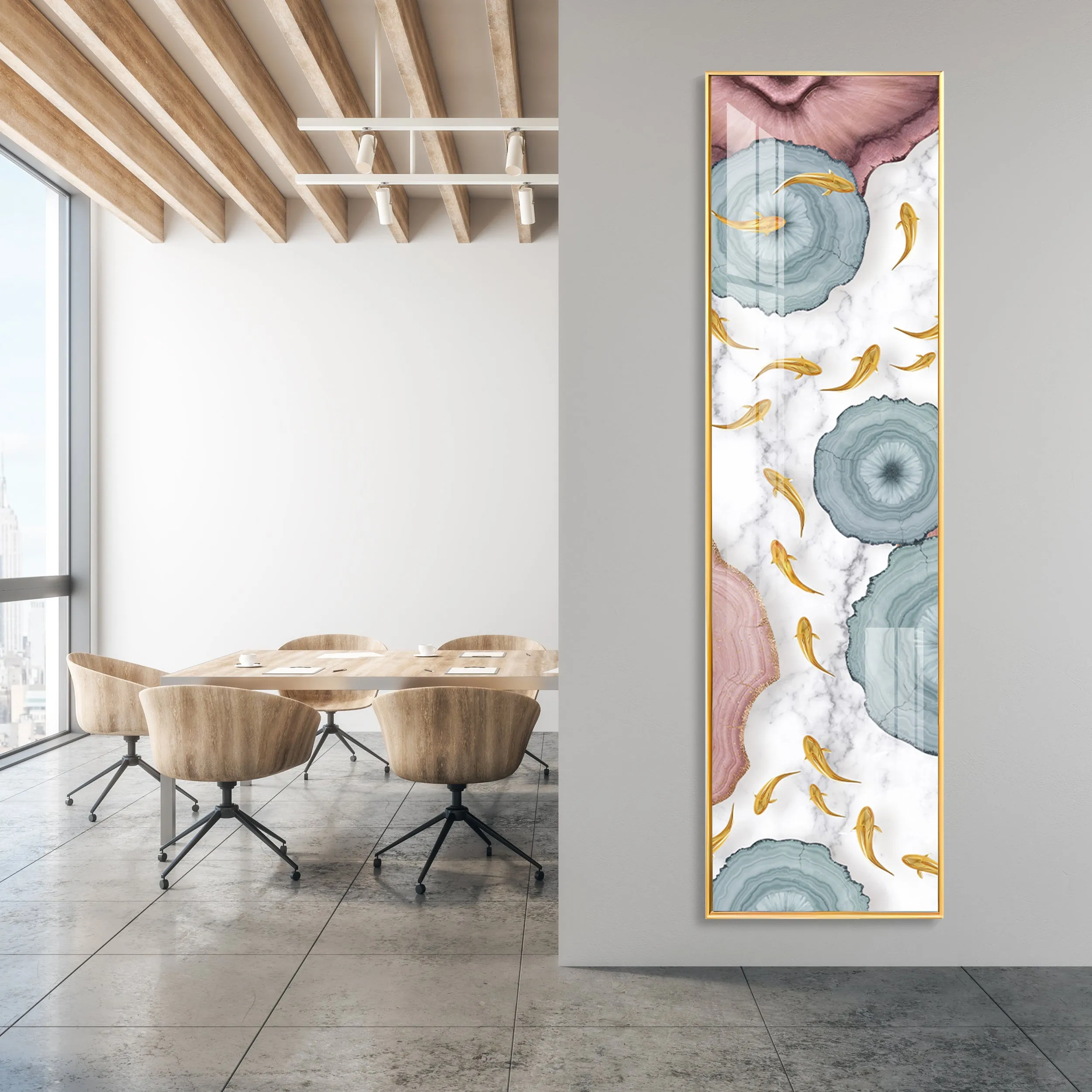 Chinese Patterns Premium Acrylic Vertical Wall Art