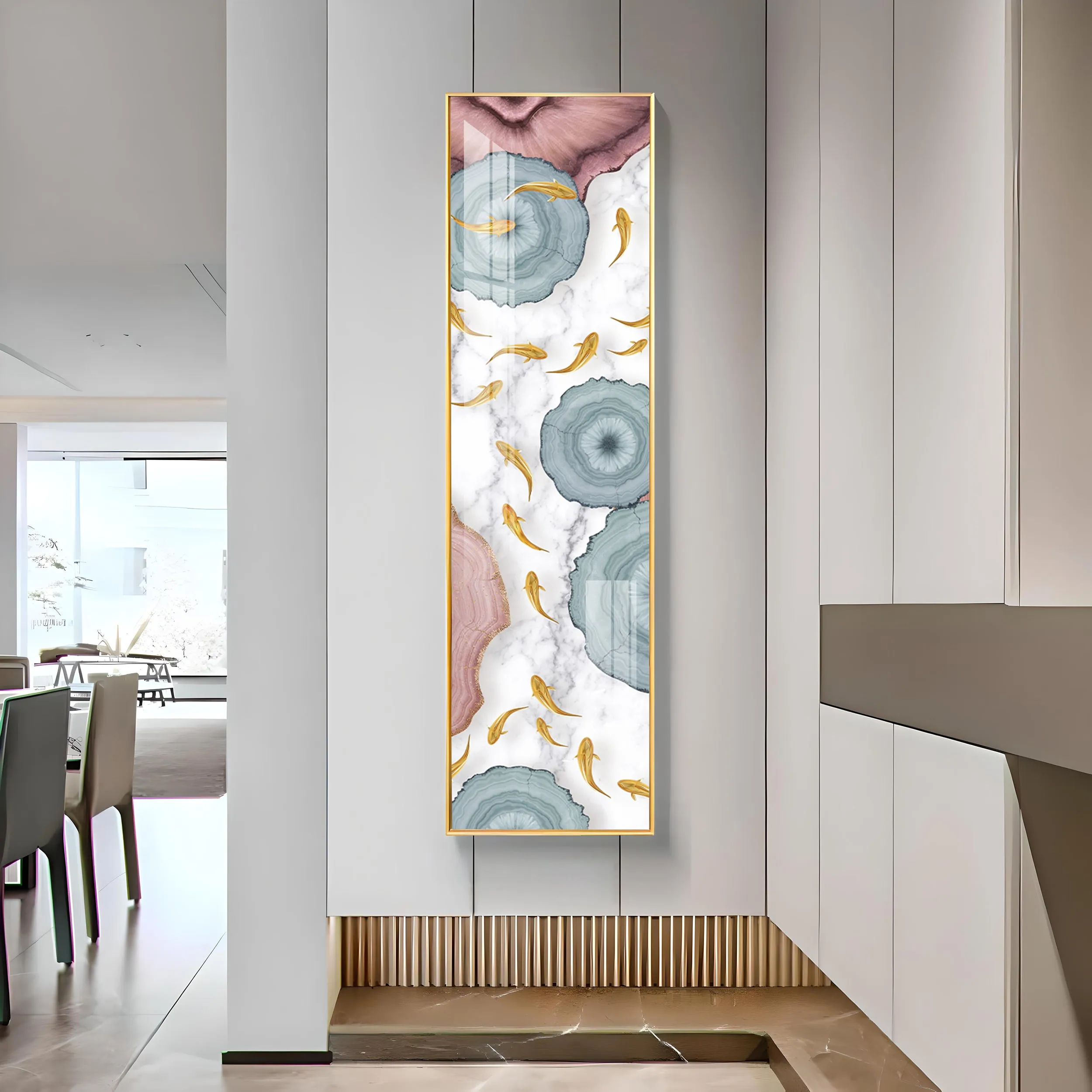 Chinese Patterns Premium Acrylic Vertical Wall Art