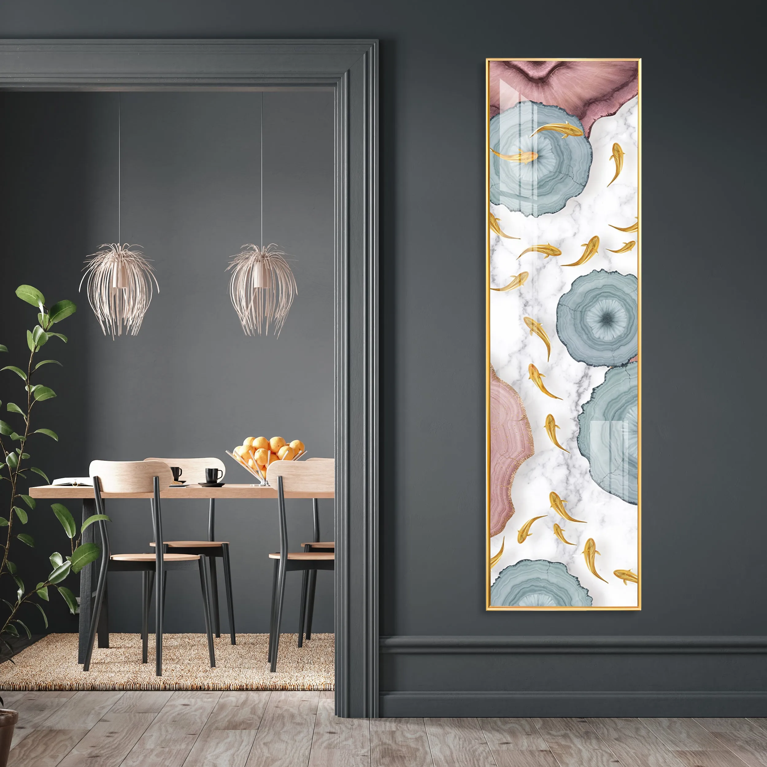 Chinese Patterns Premium Acrylic Vertical Wall Art