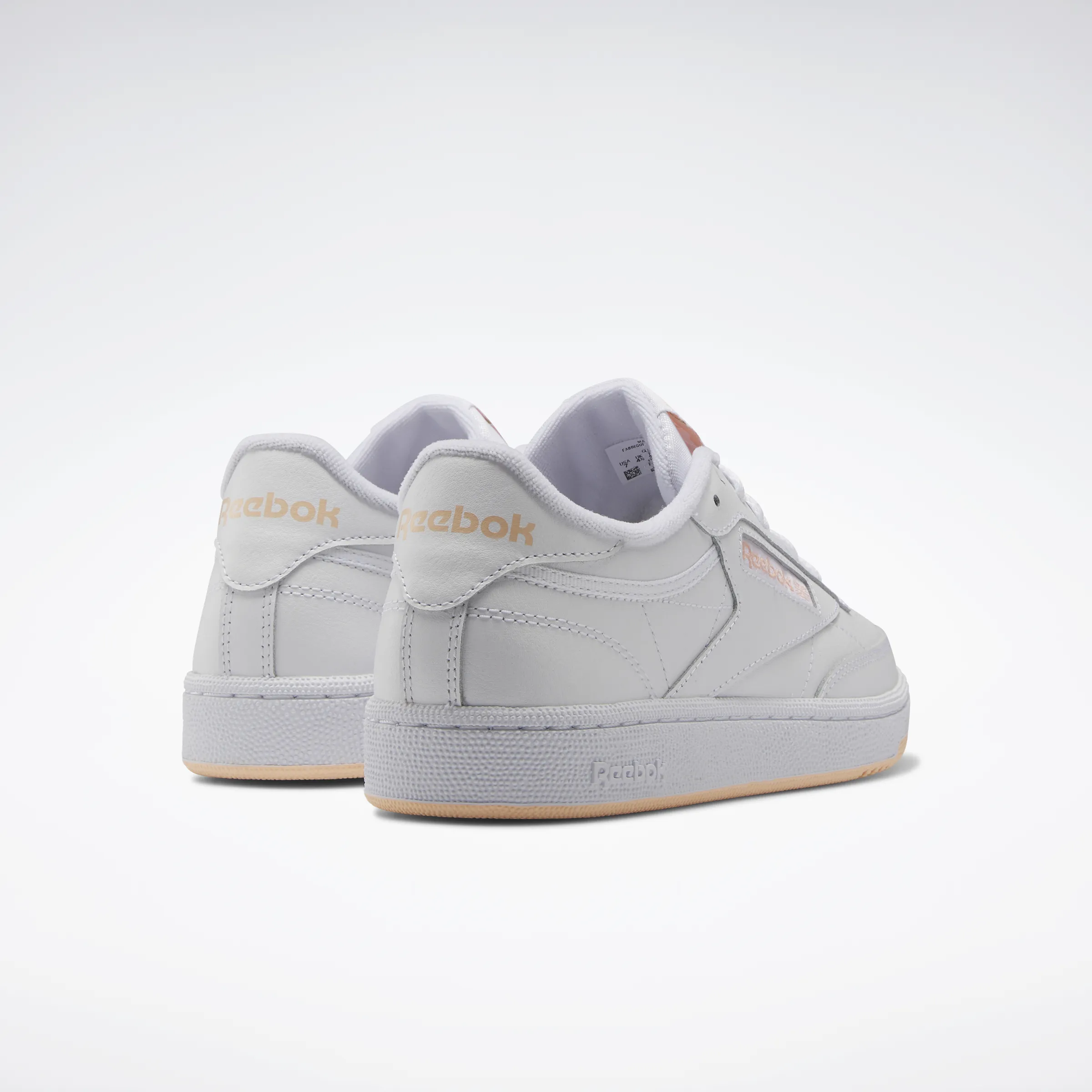 Club C 85 Shoes White/White/Aura Orange