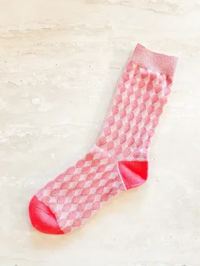 Cotton Socks - Pink Diamond