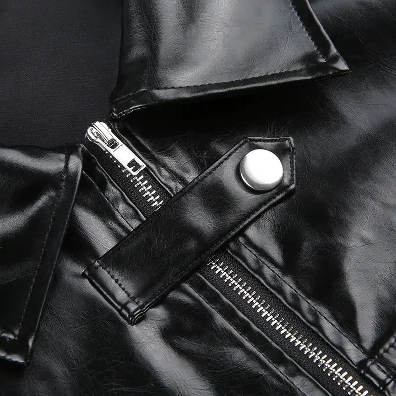 Cropped Biker Jacket