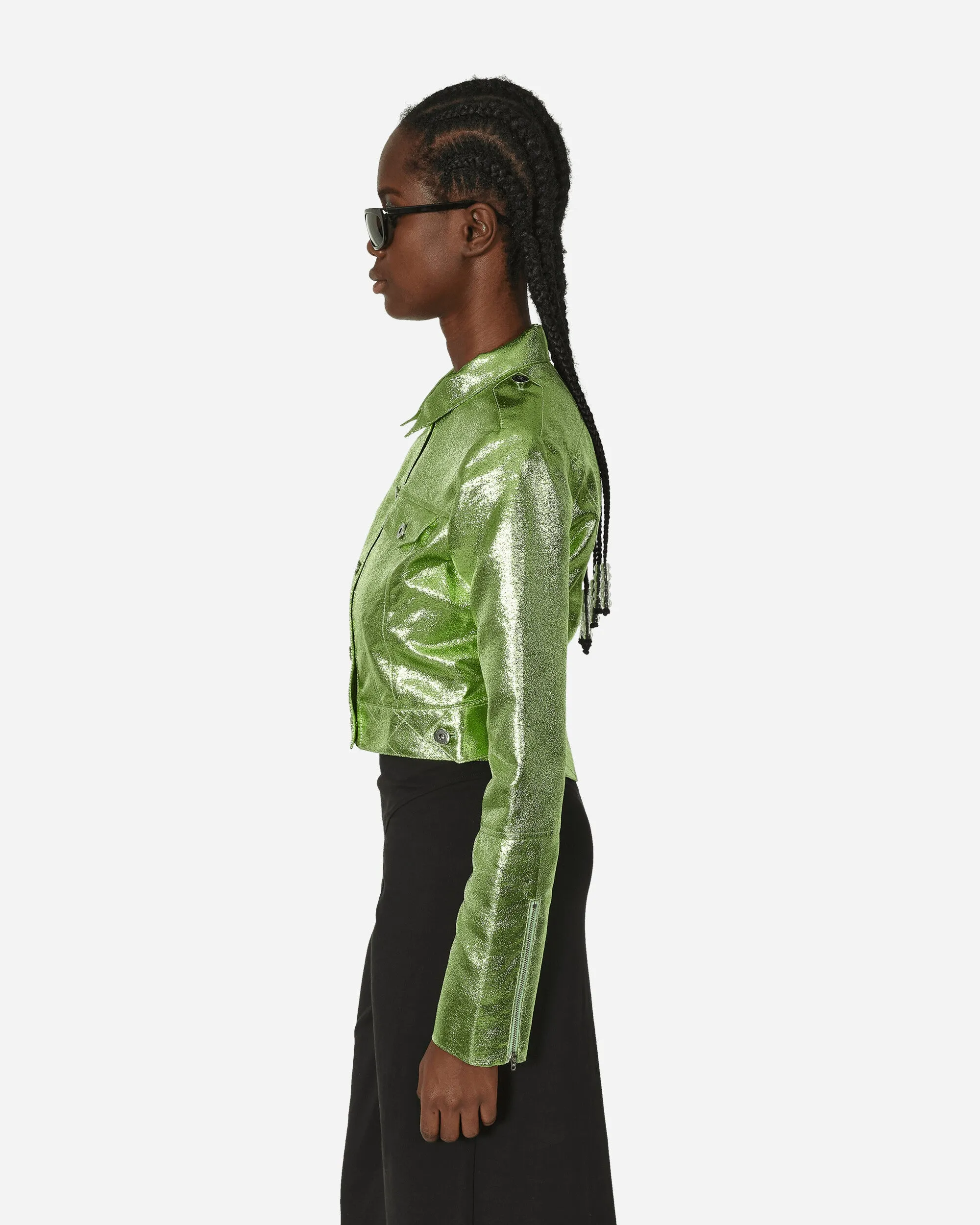 Cropped Moto Jacket Wasabi