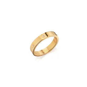 Crystal Heart Ring (Gold)