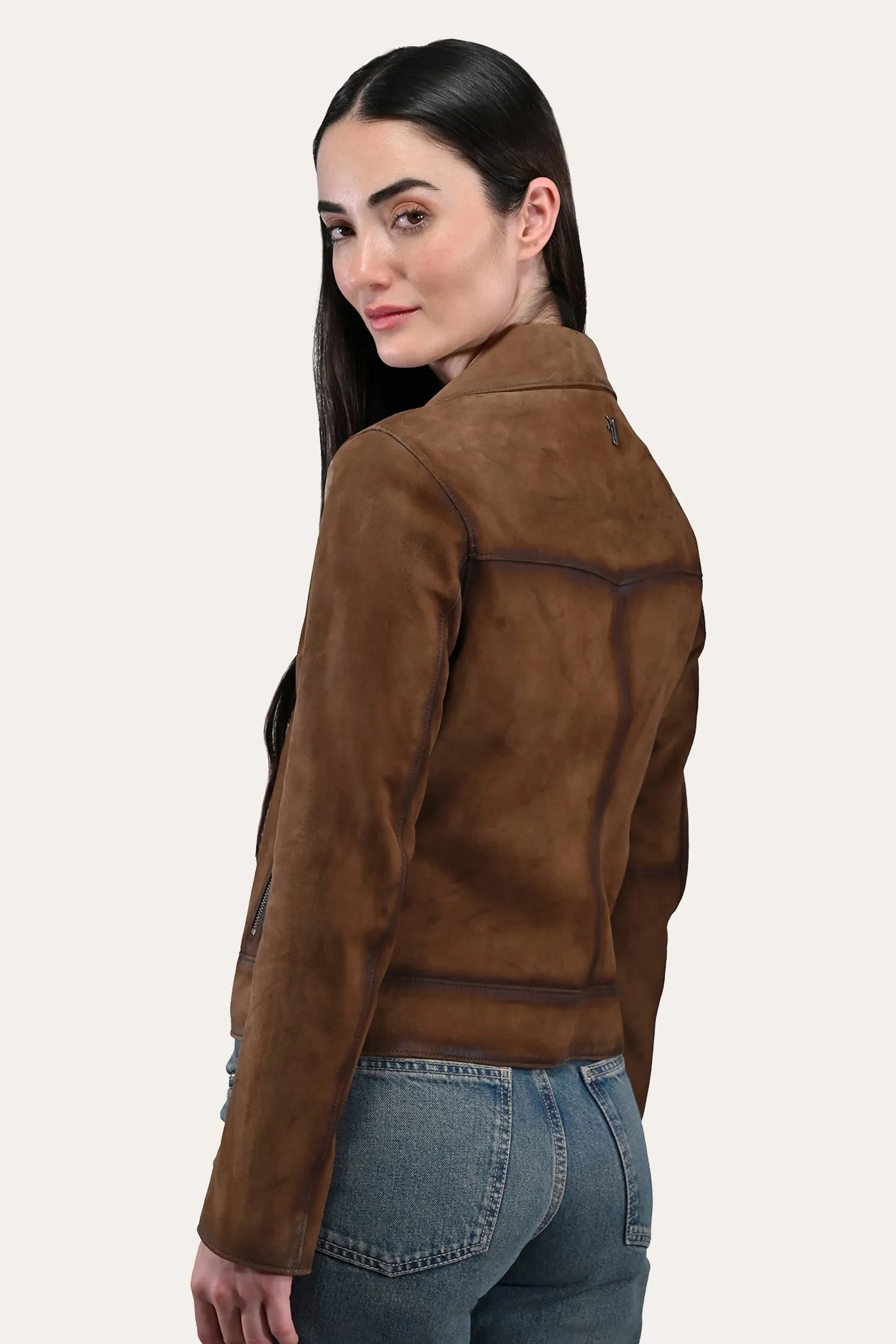 Dark Taupe Biker Jacket