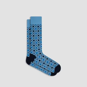 Diamond Check Mid-Calf Socks