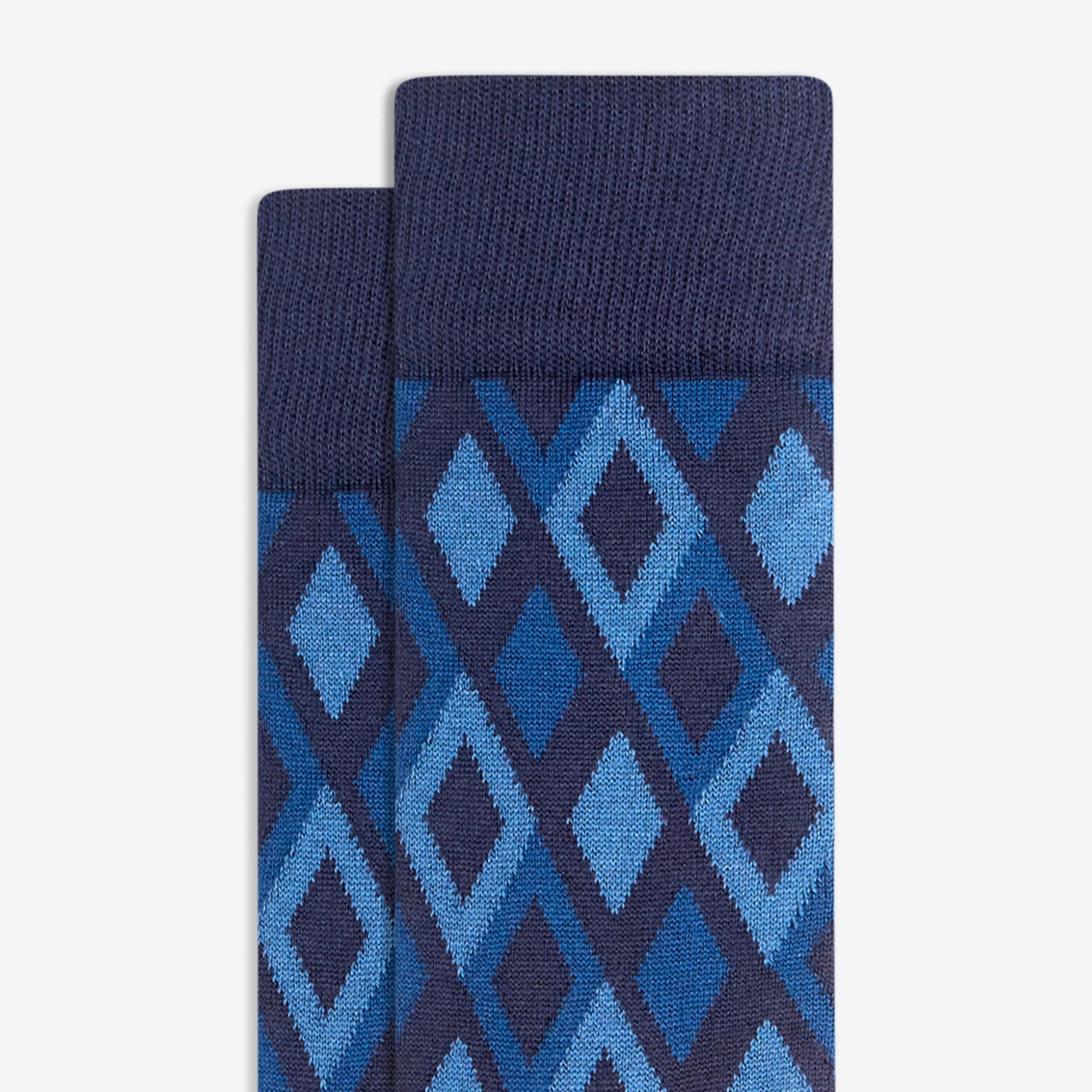 Diamond Check Mid-Calf Socks