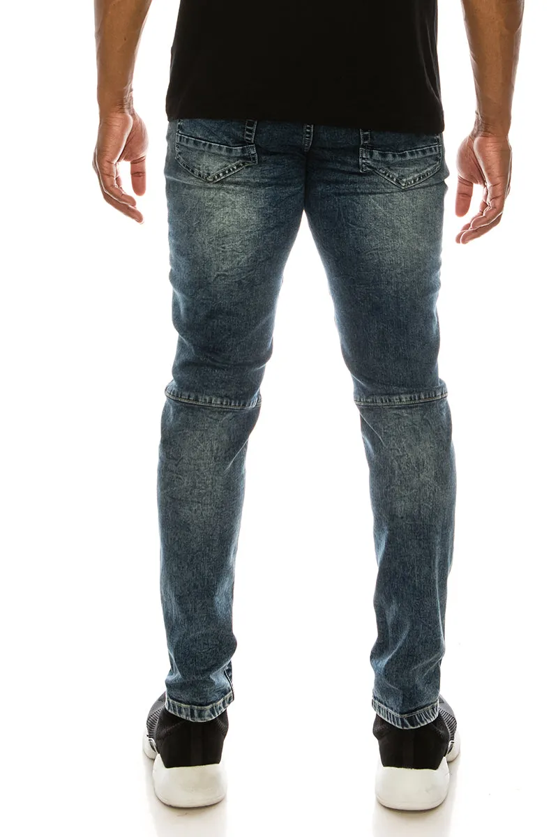 DL1340 MOTO BIKER DENIM JEANS-12PCS