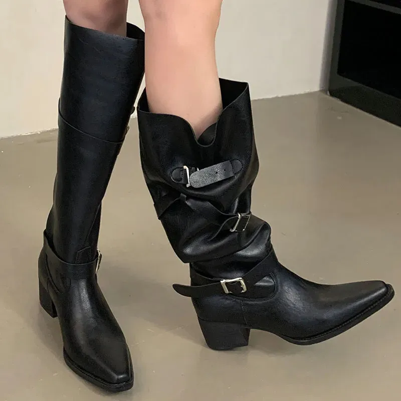 Elegant Fashionable Chic Stylish Trendy Comfortable Pointed Toe Knee High Boots