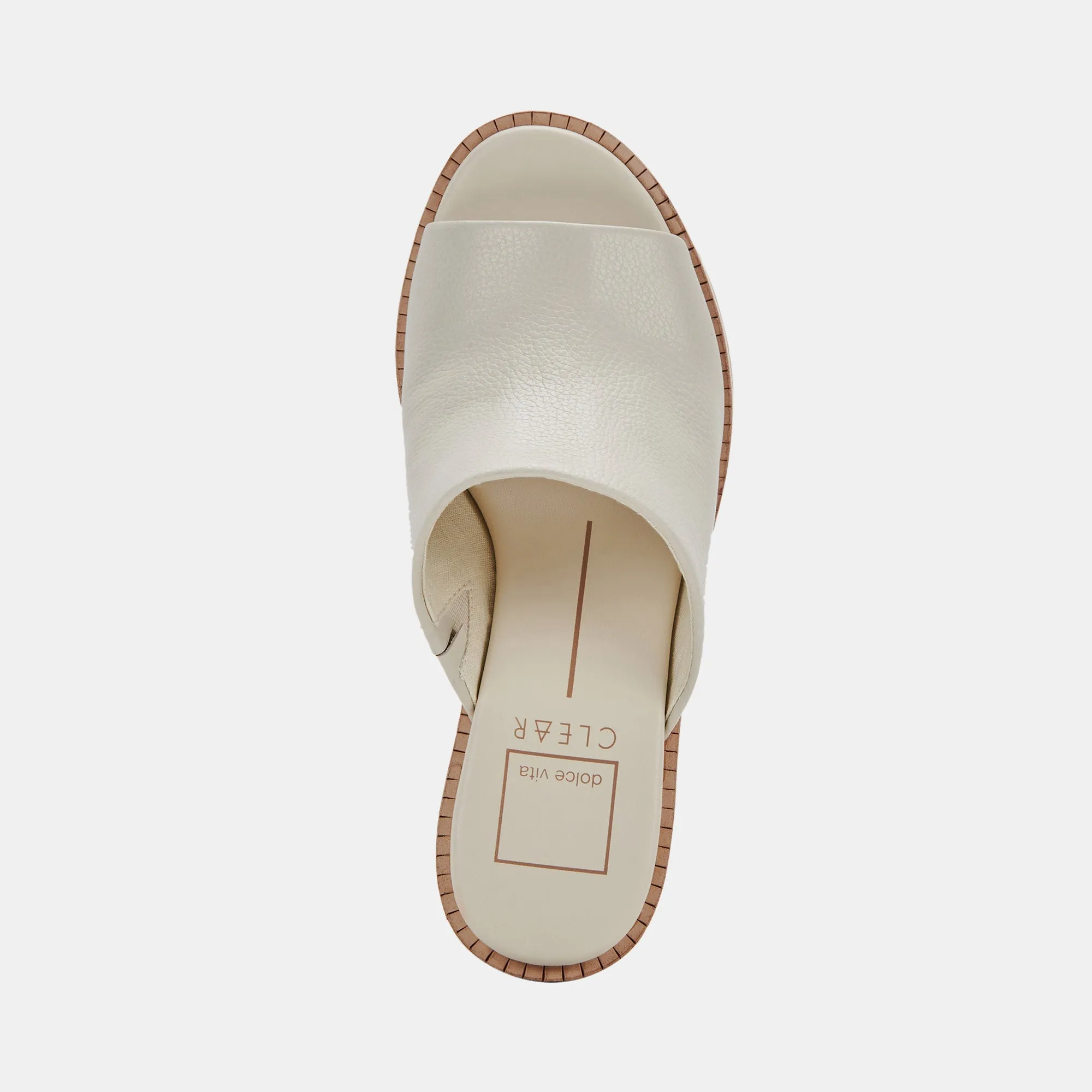 EMERY HEELS IVORY LEATHER - re:vita