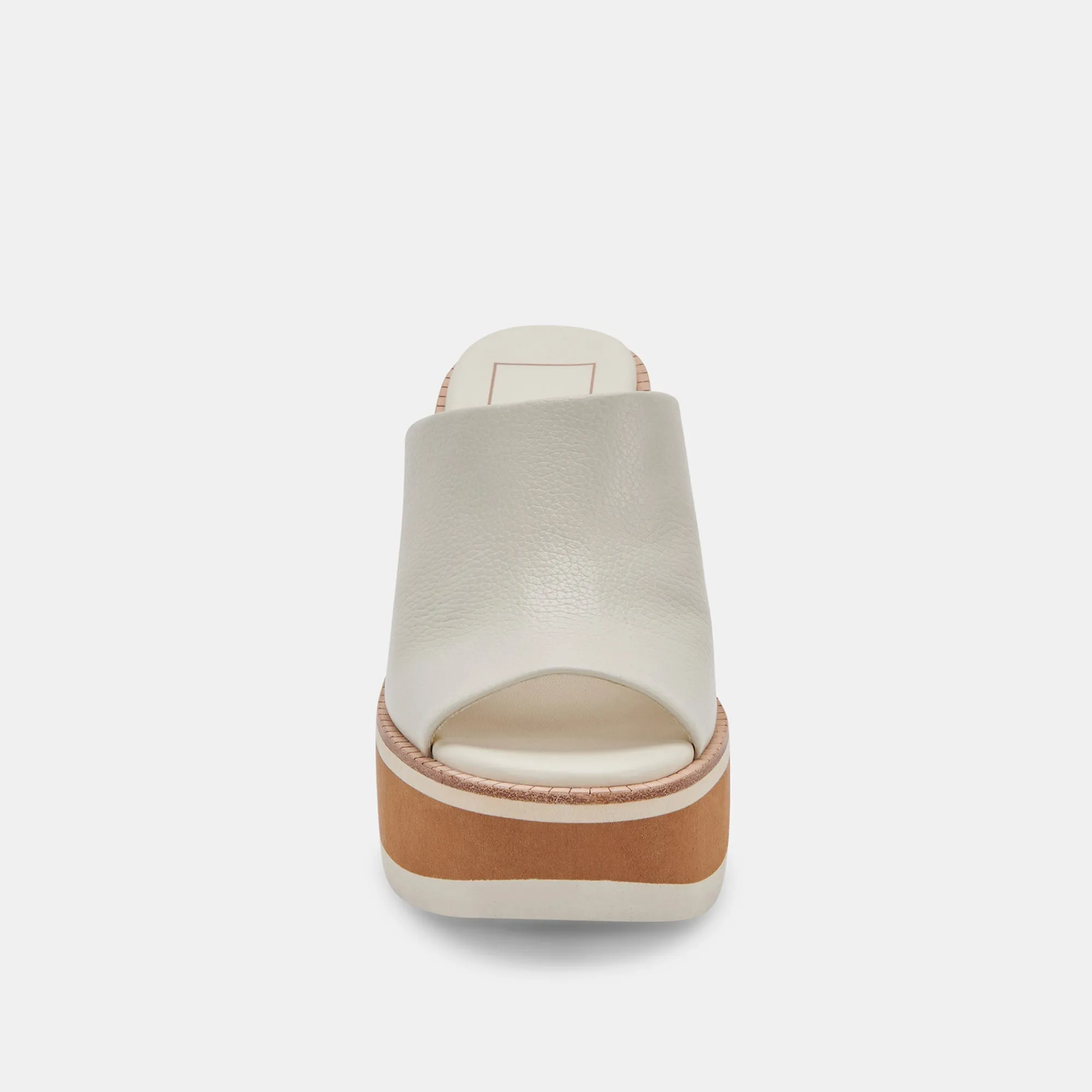 EMERY HEELS IVORY LEATHER - re:vita