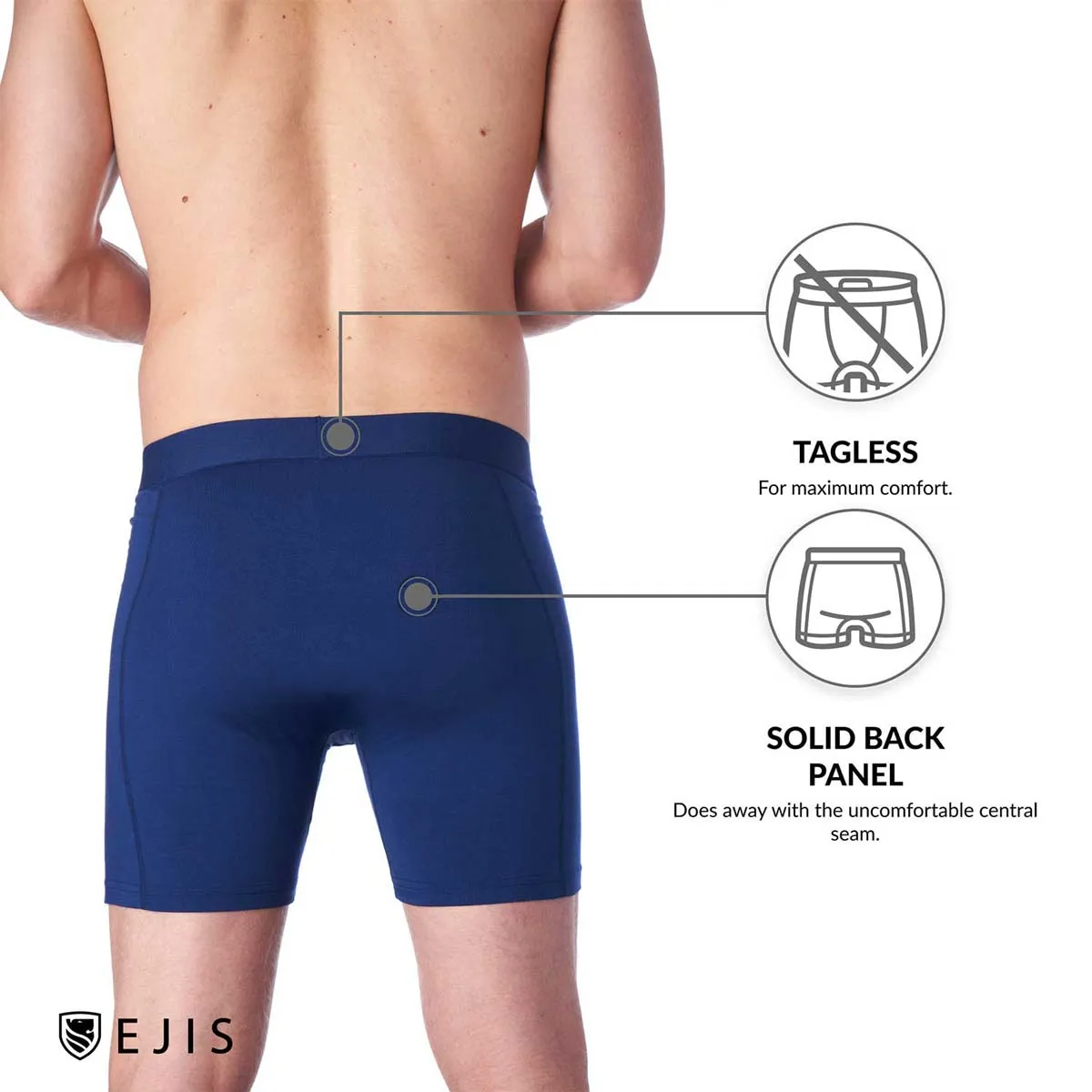 Essential Men's Boxer Briefs with Fly - Black 3-Pack