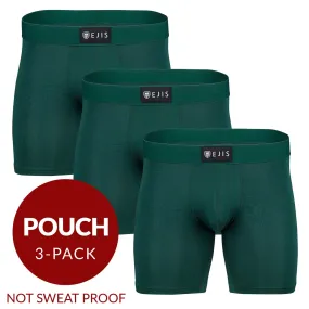 Essential Men's Boxer Briefs with Pouch - Green 3-Pack