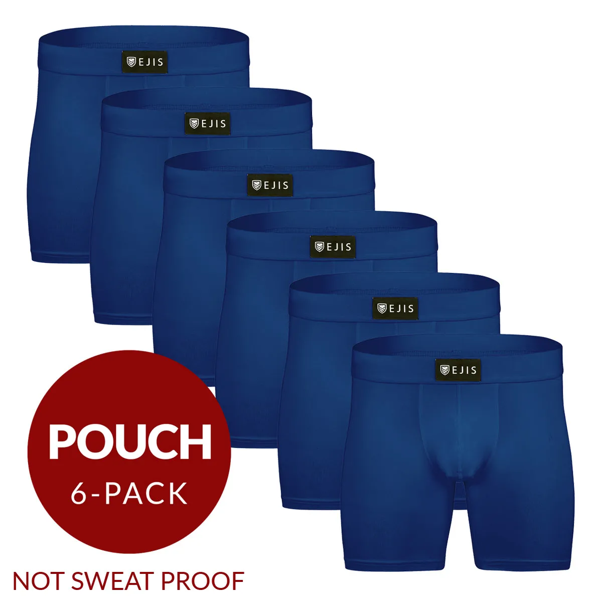 Essential Men's Boxer Briefs with Pouch - Navy 6-Pack