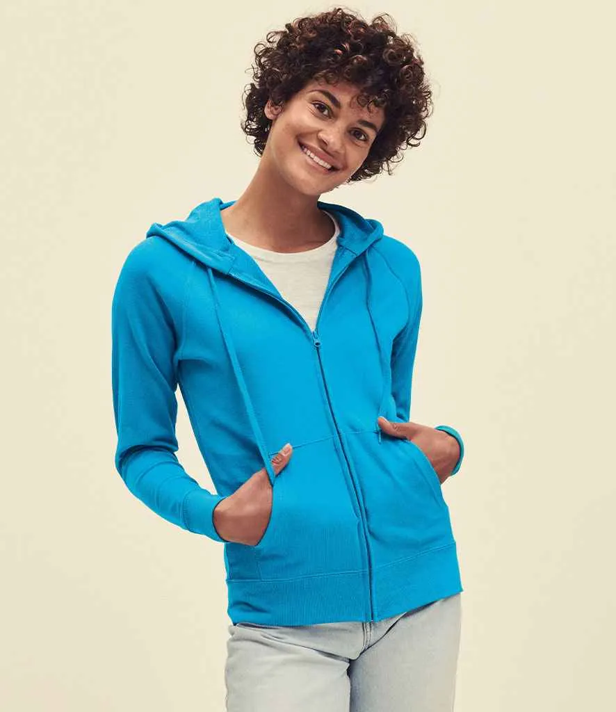 Fruit of the Loom Lady Fit Lightweight Zip Hooded Sweatshirt