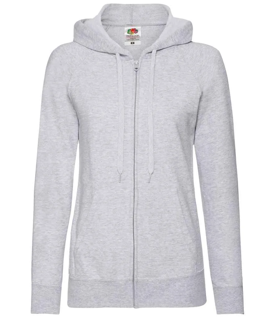 Fruit of the Loom Lady Fit Lightweight Zip Hooded Sweatshirt