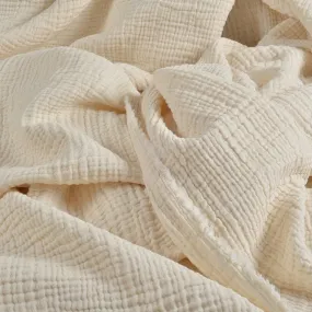 Gauze 4 Layer Crinkled Fabric | Natural