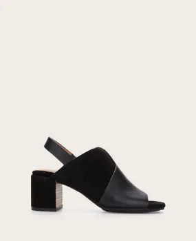 GENTLE SOULS - Charlene Leather Slingback Block Heel Sandal