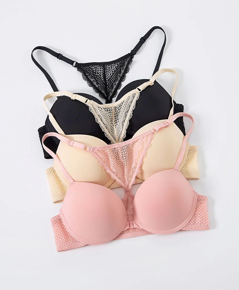 Graceful Fairy Front Hook Push up 3/4 Demi Bra