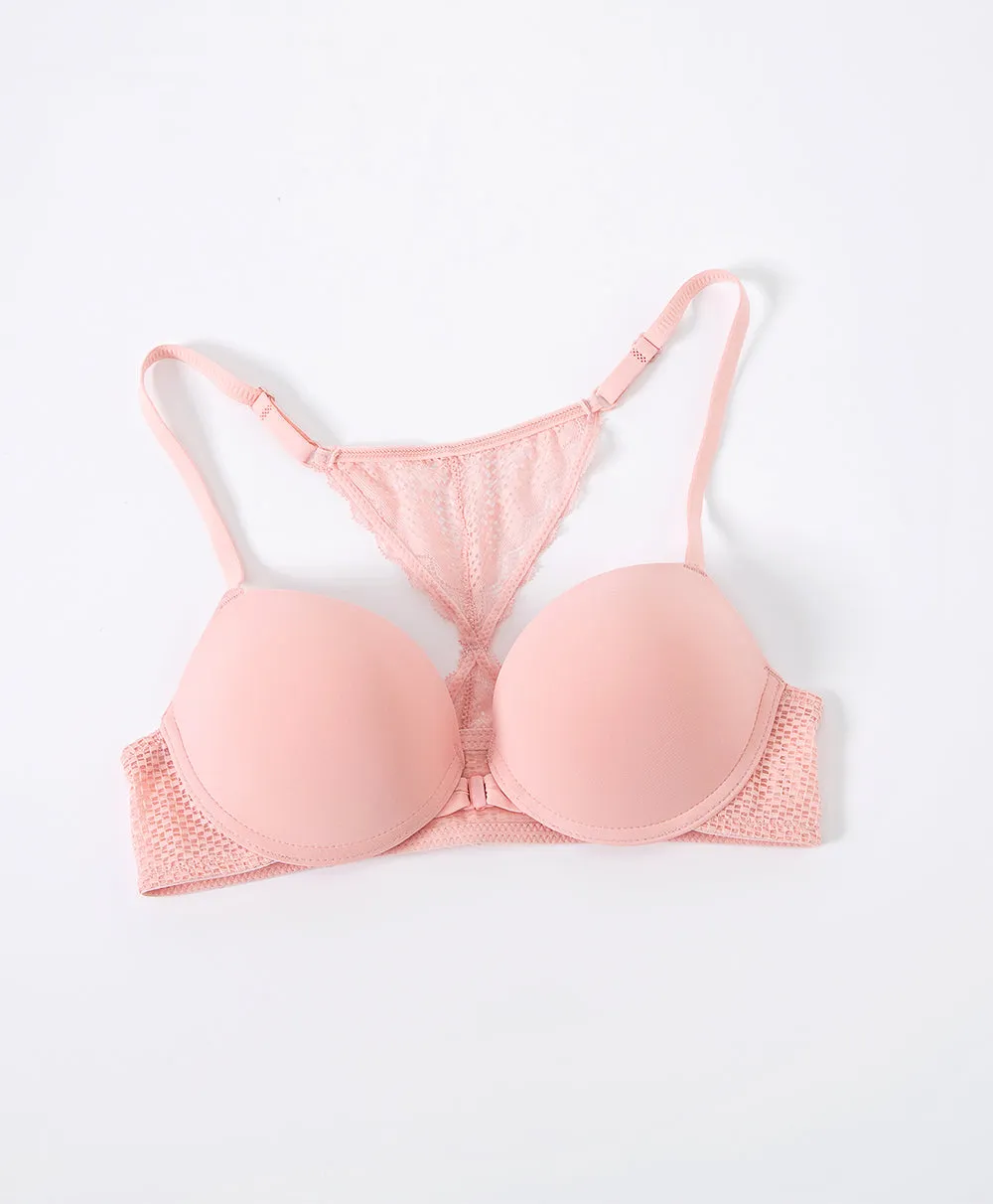 Graceful Fairy Front Hook Push up 3/4 Demi Bra