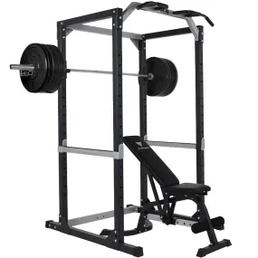 Hit Fitness Athletic Pack Plus 120kg | Rack - Bench - Black Bumper Plates