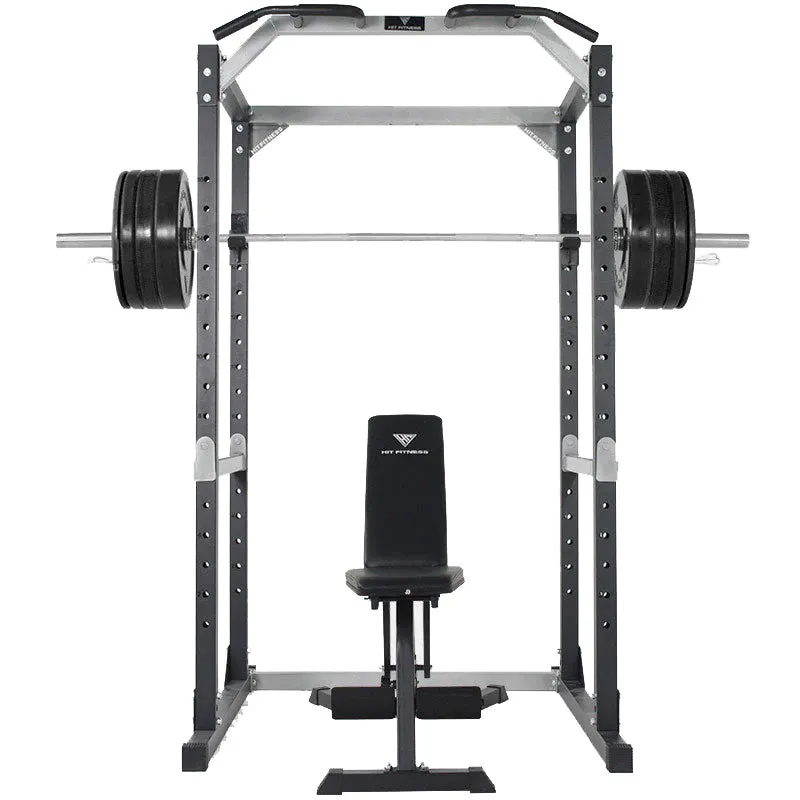 Hit Fitness Athletic Pack Plus 120kg | Rack - Bench - Black Bumper Plates