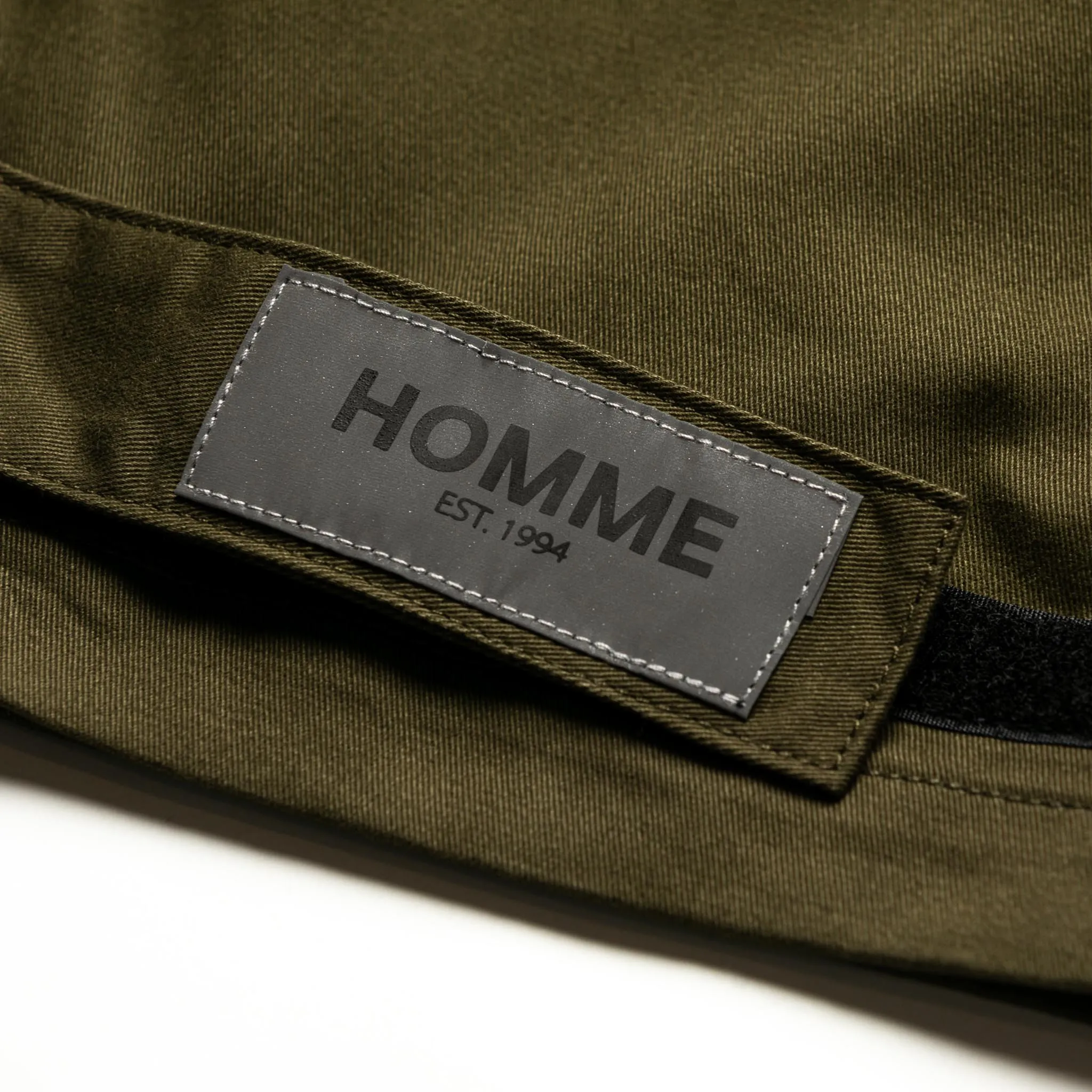 HOMME  Reflective Strap Tech Cargo Pants Army