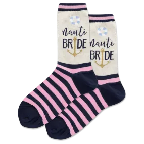 HOTSOX Women's Nauti Bride Crew Socks