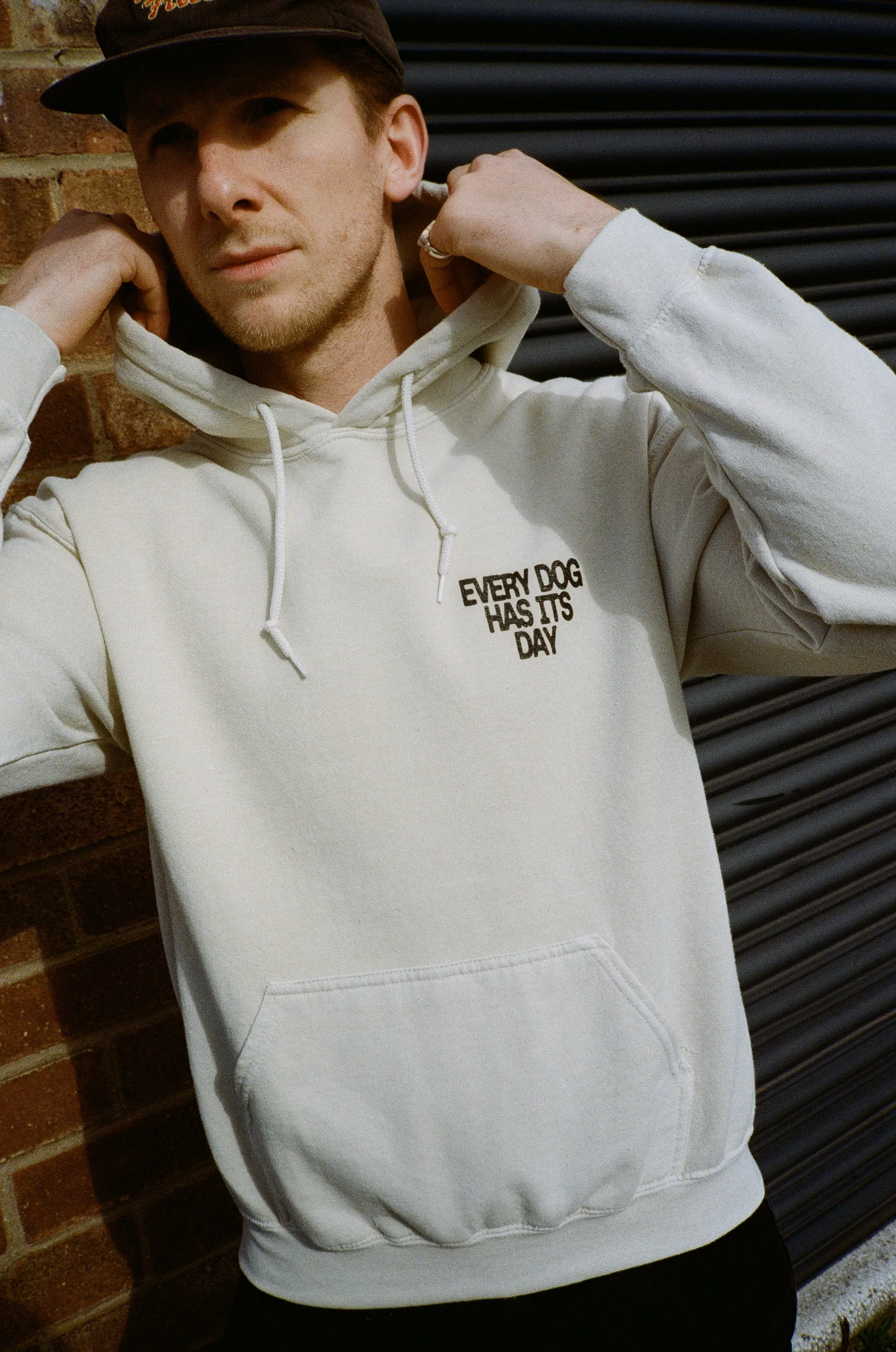 KBAR X UN:IK 'Every Dog Has Its Day' Vintage Washed Hoodie - Ivory