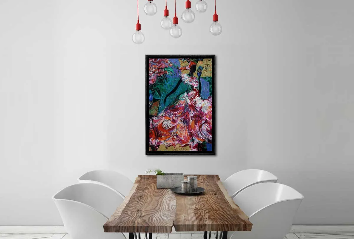 Lady in Café | Canvas Wall Art Print