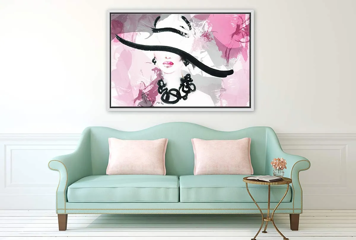 Lady in Large Hat II | Canvas Wall Art Print