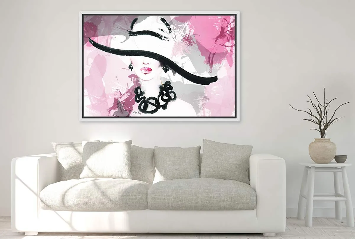 Lady in Large Hat II | Canvas Wall Art Print