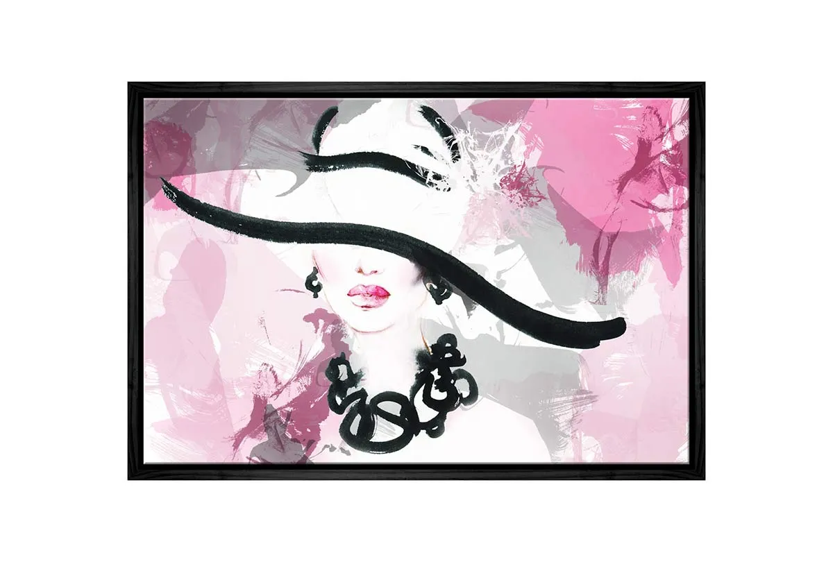 Lady in Large Hat II | Canvas Wall Art Print