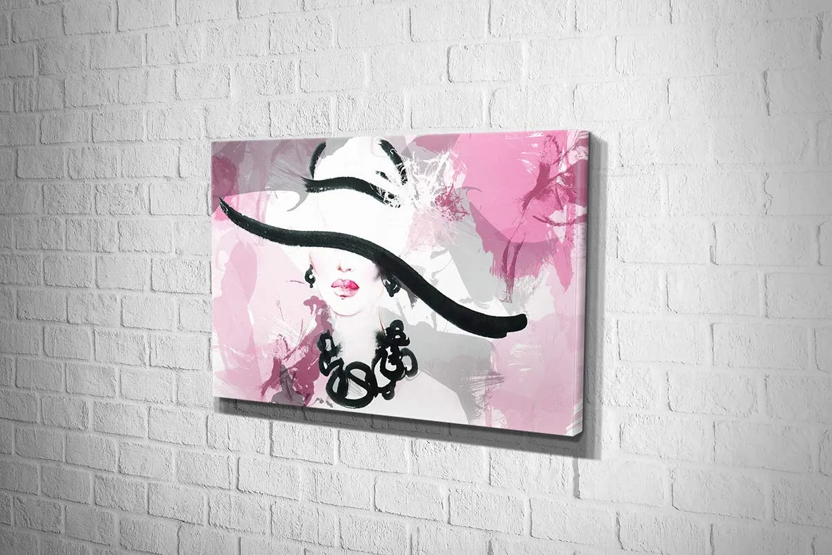 Lady in Large Hat II | Canvas Wall Art Print