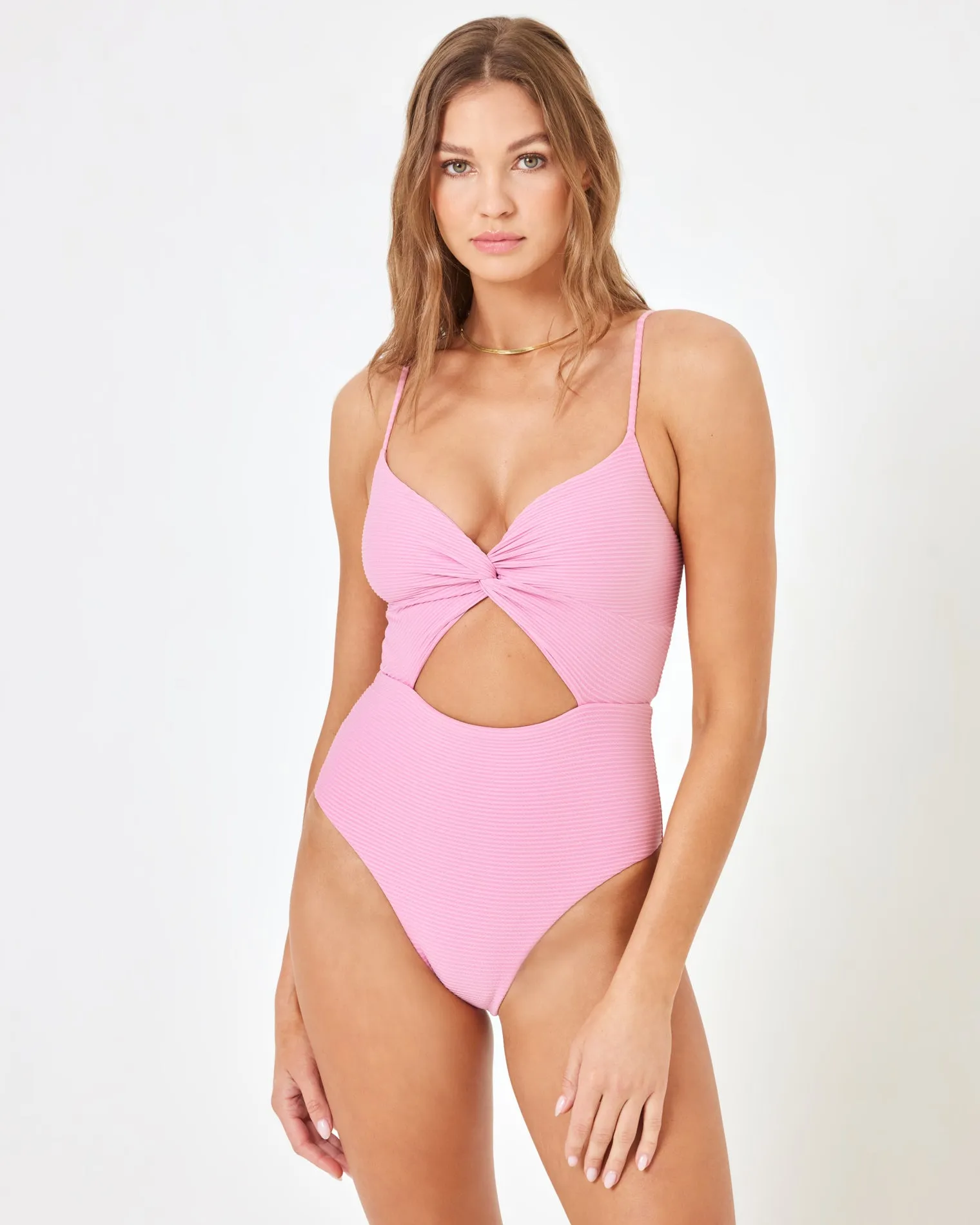 LSPACE X Anthropologie Kyslee One Piece Swimsuit - Pink Lady